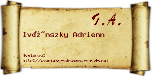 Ivánszky Adrienn névjegykártya